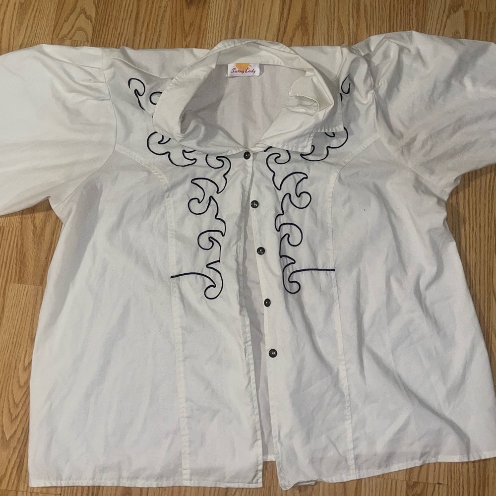 Size 22W Sunny Lady Vintage Country Western Button Down